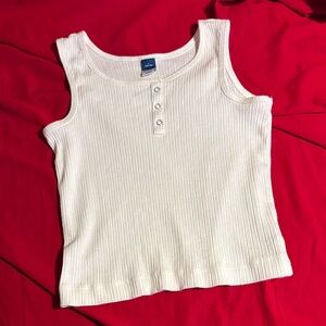 Old Navy Cream Ribbed Tank Top